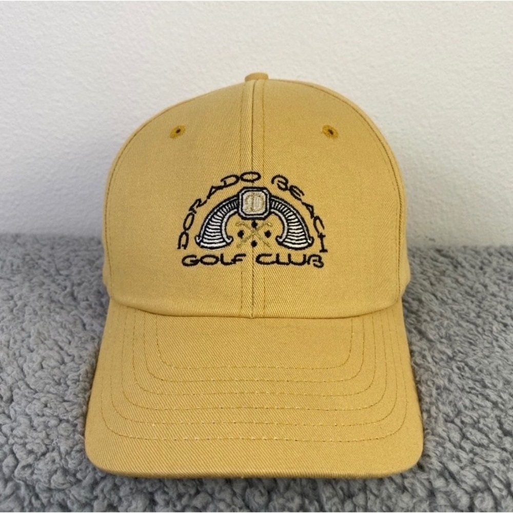 VTG Dorado Beach Golf Club Hat Texace Pro-25 Strap Back Cap Yellow Made in USA